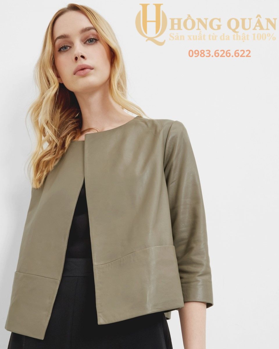 Top mẫu áo da nữ đẹp sang trọng